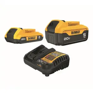 DEWALT 20V MAX Lithium-Ion Battery Kit with 5.0Ah and 2.0Ah Battery and Charger