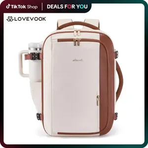 LOVEVOOK 40L&50L Travel Backpack for Women,Personal Item Size Travel Bag with 3 Packing Cubes and 2 Laptop Compartment for Travel Essentials,Carry on Luggage Backpack Flight Approved
