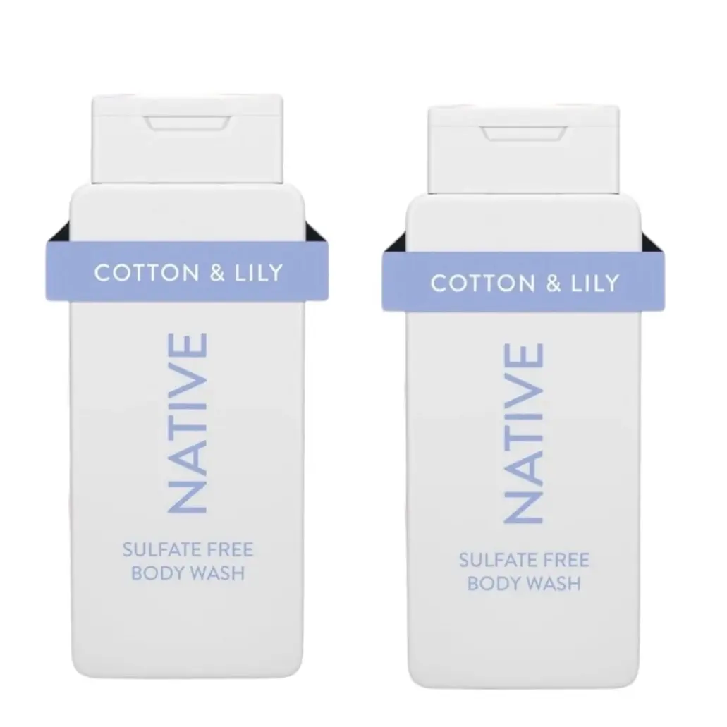 Native Cotton & Lily Scent Body Wash - Gentle Daily Cleanser, Sulfate & Paraben Free, Skin-Friendly, 18 oz (Pack of 2), for Men & Women, Body Care, Procter & Gamble, Cleansing