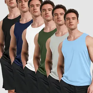 Veldtholos Men's 6 Pcs Quick Dry Workout Tank Tops Breathable Gym Sleeveless Muscle Shirts in Assorted Colors for Active Men
