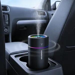 Portable Air Humidifier, USB Rechargeable Aroma Diffuser with LED Night Light, Silent Ultrasonic Aroma Diffuser, Car Aromatherapy Machine for Bedroom, Office & Car Use