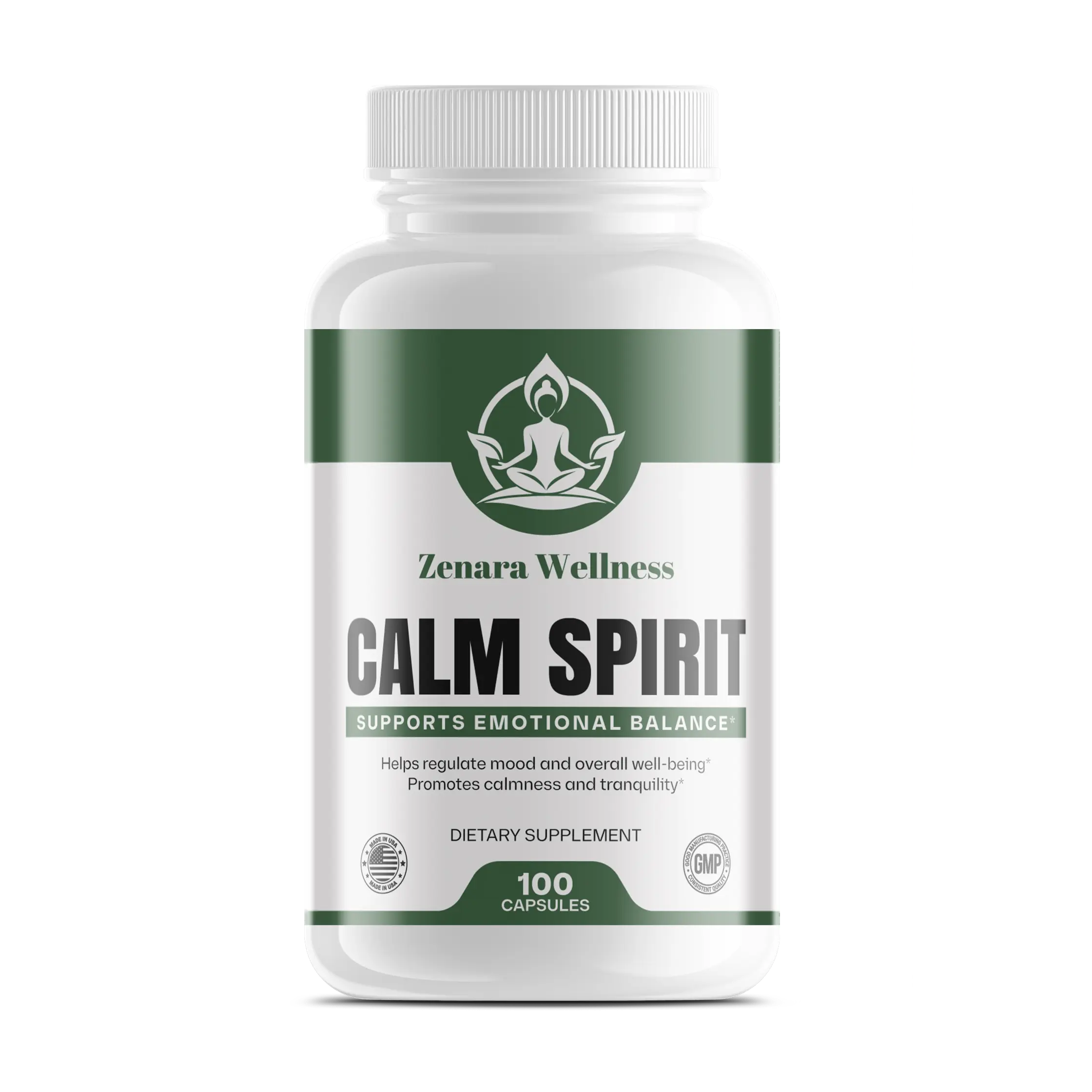 Calm Spirit - Natural Herbal Supplement for Anxiety, Depression, ADHD, and ADD - Healthcare, Fitness fitness dietary healthcare supplement herbal supplement relieve anxiety