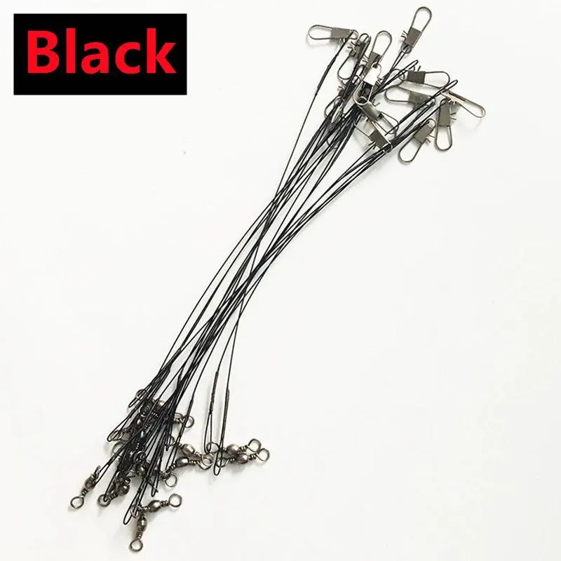 Nova Anti-Bite Steel Wire Leaders (10-100 Pack) - Durable Fishing Gear, Fishing Accessory with Swivels & Snaps, High Tensile, Angling Supplies, 15Cm, Fishing Supplies