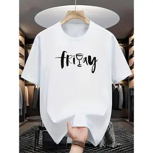 Friyay Wine Glass Shirt, Friday Drinking Graphic Tee, TGIF Weekend T-Shirt, Happy Friday Top