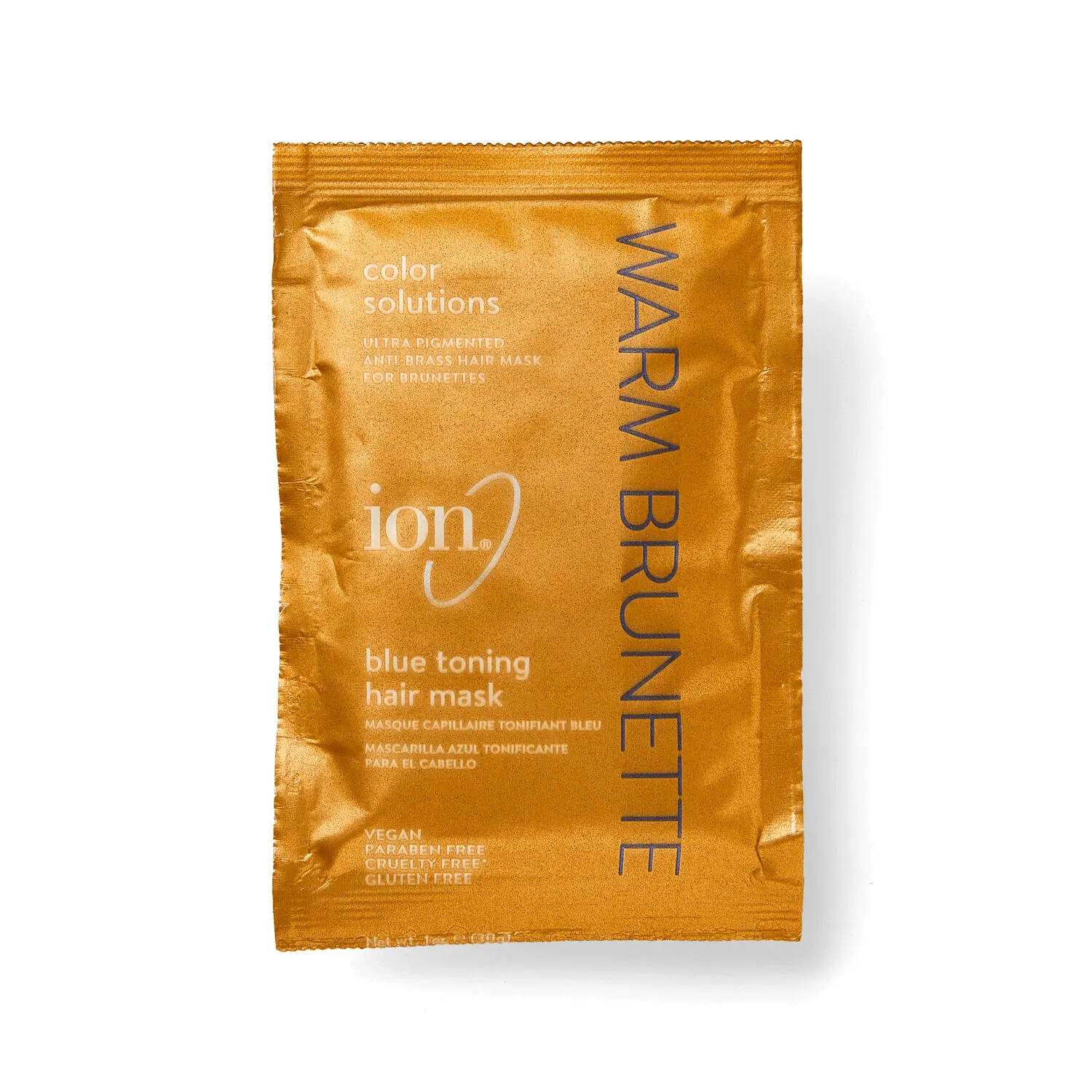 Ion Brunette Blue Toning Mask, Antibrass, Corrects and neutralizes orange undertones Ultra pigmented 1 Oz, Haircare