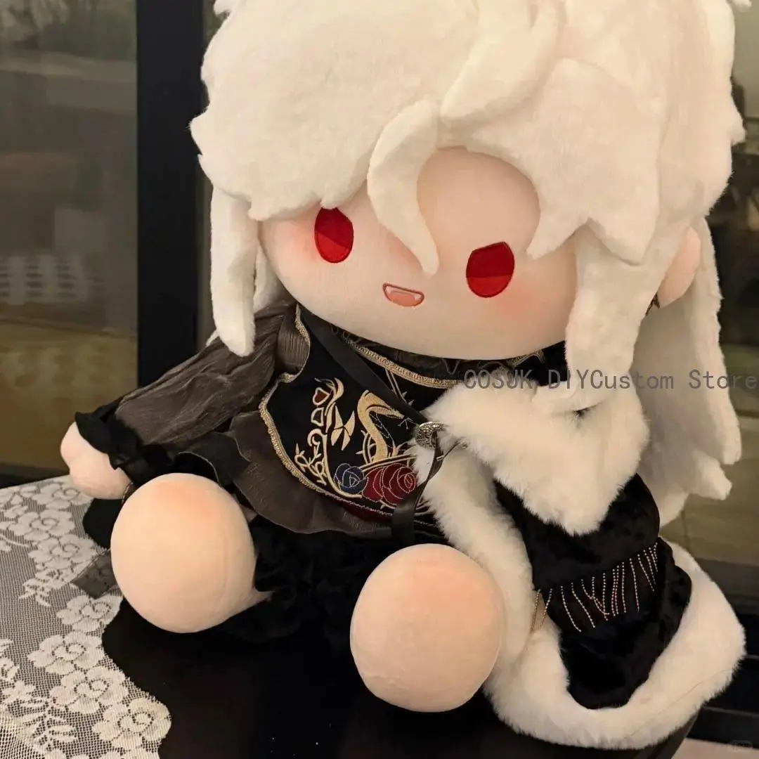 Love and Deepspace Sylus Silverwing Demon 40CM Anime Cosplay Cotton Body Cartoon Dress Up Sitting Posture Pillow Cushion Gift