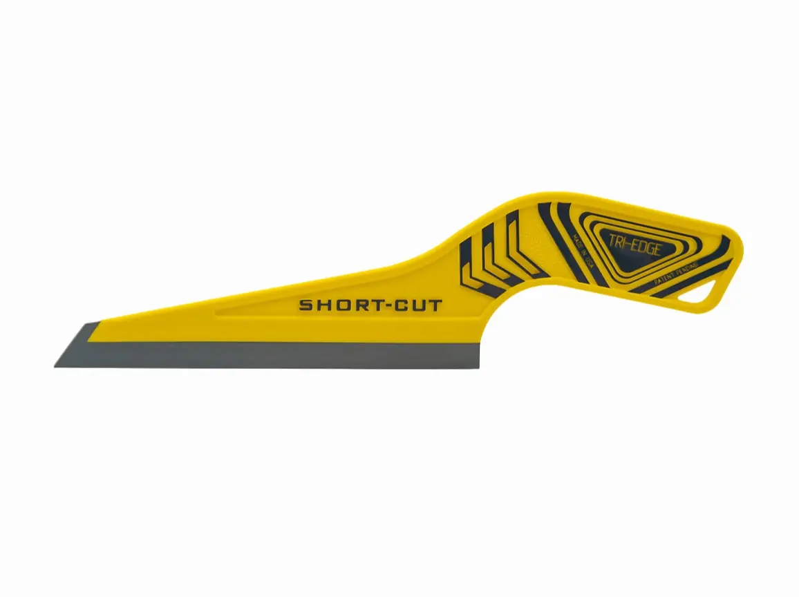 Tri-Edge Short-Cut Squeegee Tool for Windshields and Back Windows