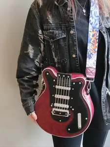 Street Style Guitar Design Purses, Casual Crossbody Bags Women, Sling Purse, Gifts for Girlfriend, Slingbag, Pu Leather Y2k Trendy Shoulder Bag for Women, Vintage Stylish Crossbody Messenger Bag for Daily Party Use, Boho Style Crossbody