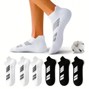 6 Pairs of Sports No Show Socks for Men and Women AnkleSocks with Terry Soles Offer Shock Absorption and WearResistance White Daily Socks Sweat Absorbing Breathable Thickened for Warmth in Fall Winter Great for Students Sports - Work Out