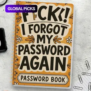 1pc Simple Password Book, Spiral Bound Notepad, Minimalist Address Password Manager With Website Password Quick Access Username And Password Storage Perfect For Home Office Internet Computer Logins, Great Holiday Gifts, Spiral Notebook