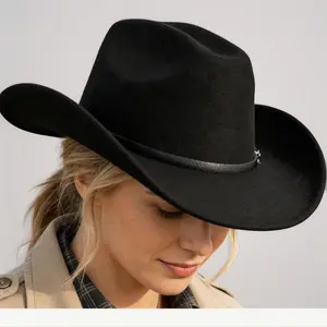 Free Spirit Wide-Brim Vintage Cowboy Hat, Lightweight & Durable Western Style Accessory for Wild Outdoor Adventures and Relaxed Urban Leisure Days