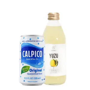 KIMINO Yuzu Sparkling Juice 250ml & Calpis Citrus Drink 330ml - Zero Fat Low Calorie, No Additives, Refreshing Beverage Bundle