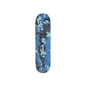 Supreme Camo Logo Skateboard Deck Blue Camo