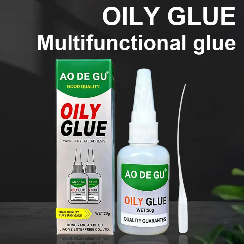 4PCS Oily Super Glue, 30s Fast Curing Heavy Duty Instant Adhesive for PVC, Metal, Wood & Rubber Repair – Fast Bond Waterproof Glue for Home Repairs & DIY Projects