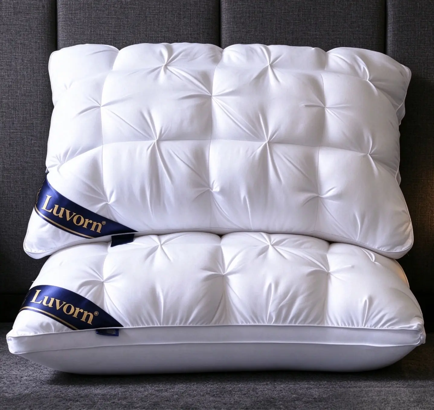 2pcs Luxury Hotel Collection Deep Sleep Pillow  Soft Texture, Neck Support,Hypoallergenic Fill, Cooling Bedding,suitable for all seasons, Deals For You.