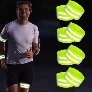 8pcs Reflective Running Gear - Reflective Wrist Strap - Safety Reflective Wristbands - High Vis Straps Reflector Armband - Reflective Bands for Walking, Night Sports and Dog Walking