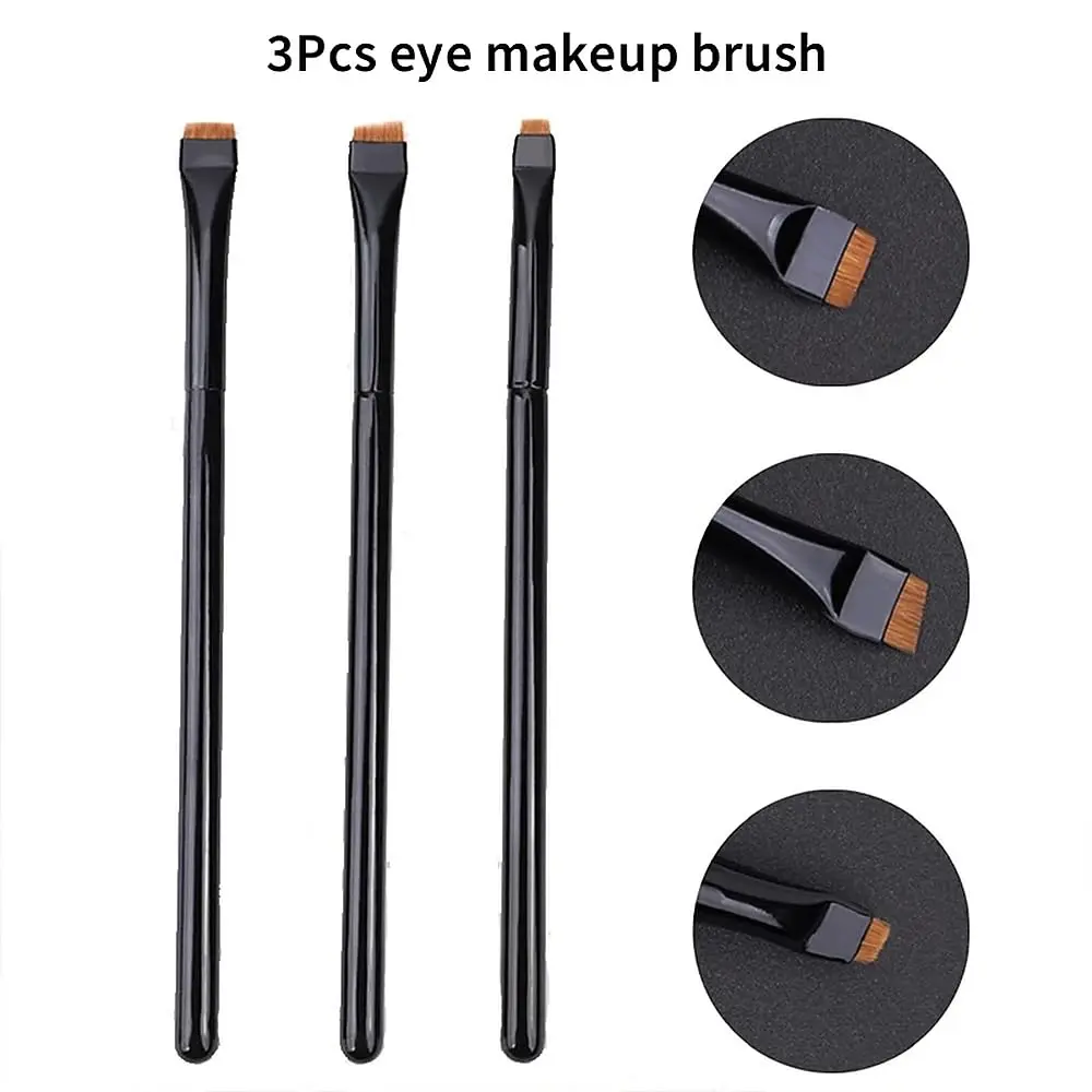 3pcs Angled Eyebrow Brush Set – Precision Makeup Brushes for Brow Shaping, Lining & Detail Work wide-headed kabuki Mushroom Head Sponge Eyeshadow Stick