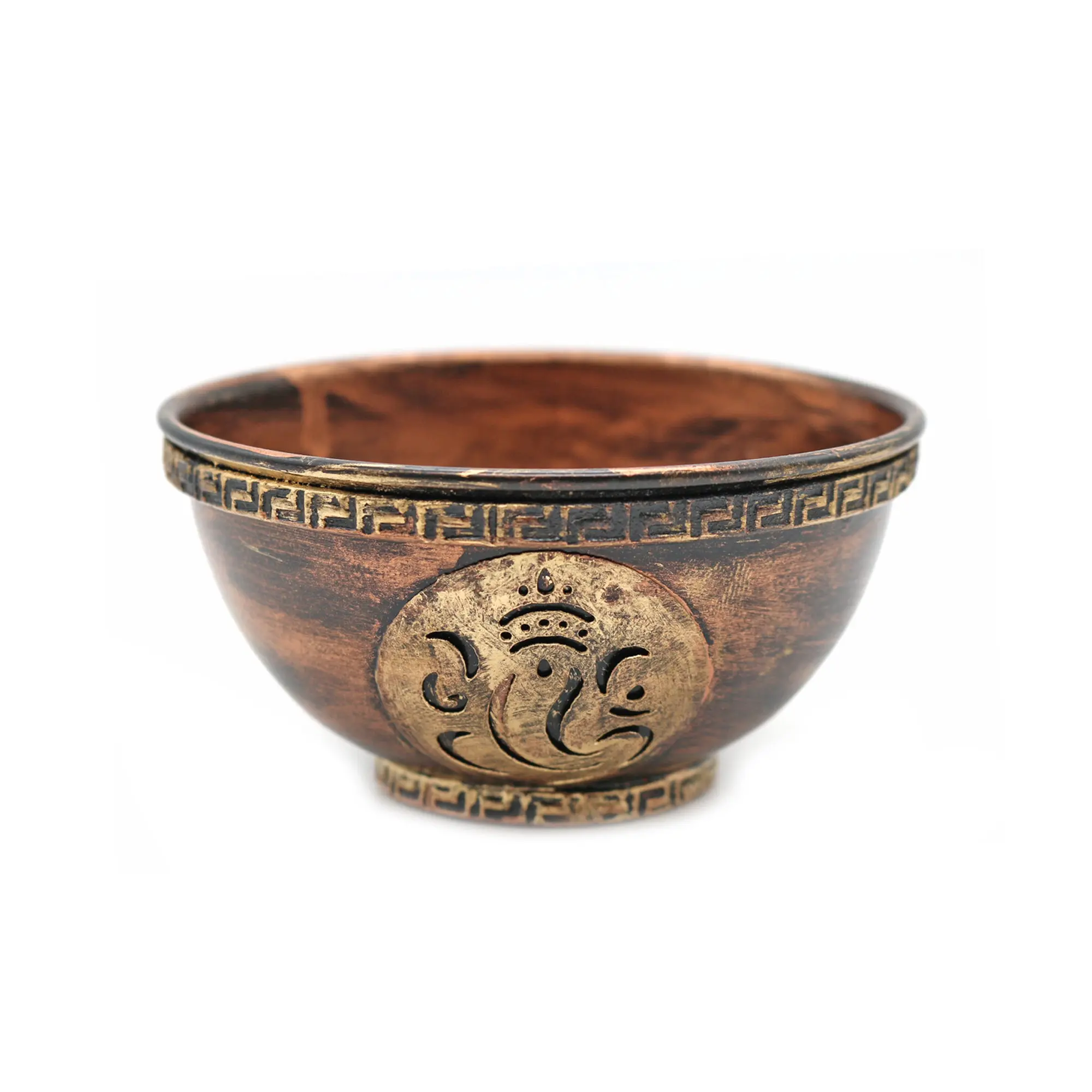 Ganesha Metal Brown Smudge Bowl