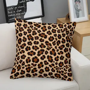 Leopard Print Throw Pillow, Vintage Luxury Decorative Pillow, Soft Square Cushion, with Zipper Closure, Perfect for Sofa, Living Room and Bedroom Decoration, Ideal Gift for Fashionable Young Women