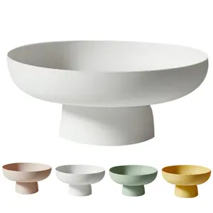1pc Fruit Dish Round Drain Fruit Basket Modern Style Container for Kitchen Counter Table Centerpiece Decorative Home Decor