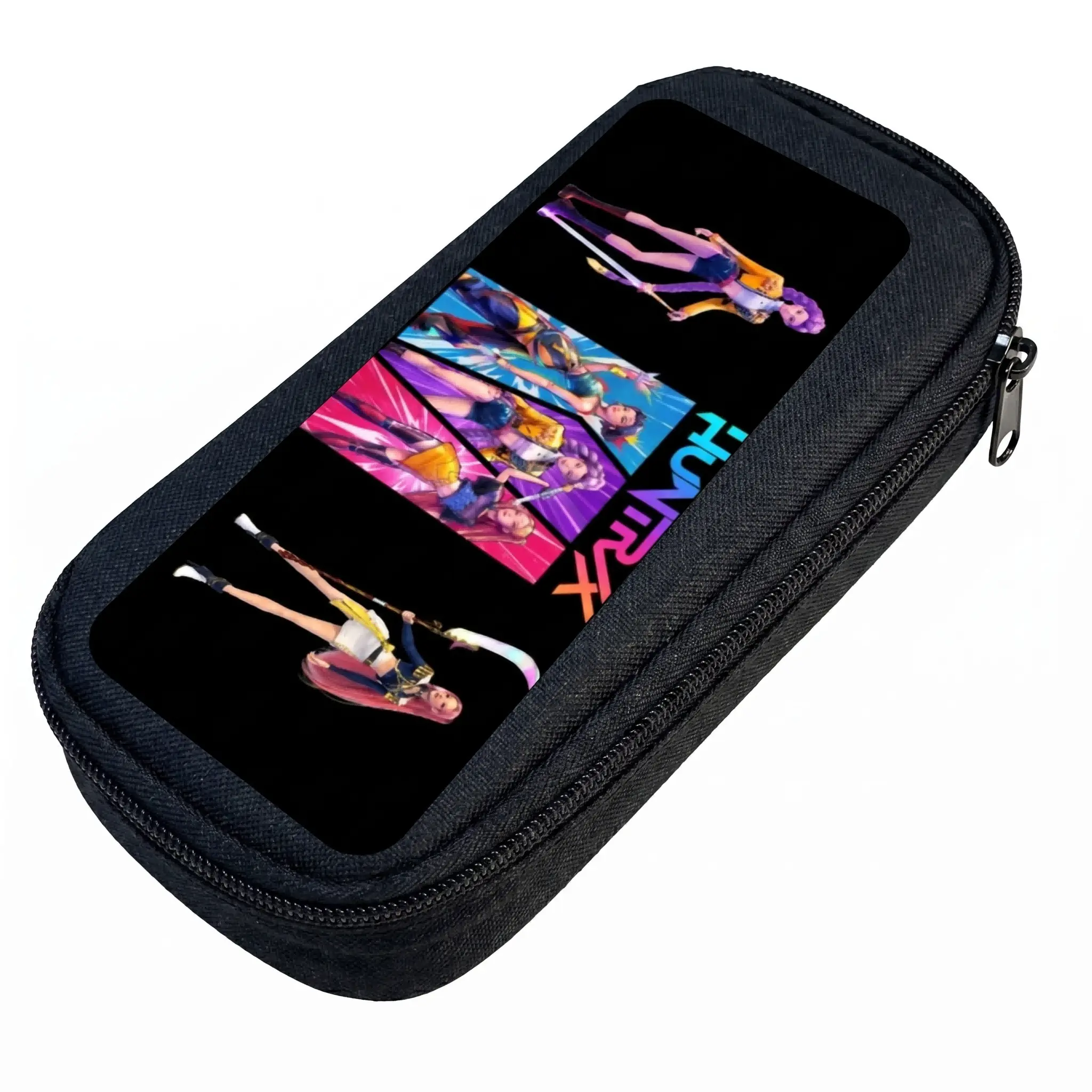 Huntress Witch Squad Fabric Pencil Case Set - Black Anime Compact Stationery Pouch, Office & School Supplies Home Organizer Storage Bag