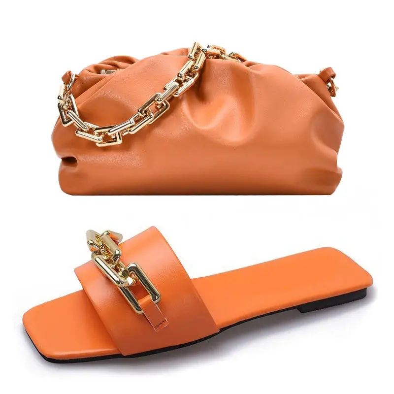 Women's 2-Piece Handbag and Shoes Set, Casual Trendy All-Match PU Leather Shoulder Bag with Matching Flats for Daily Wear, All Match Handbag, Bags And Accessories