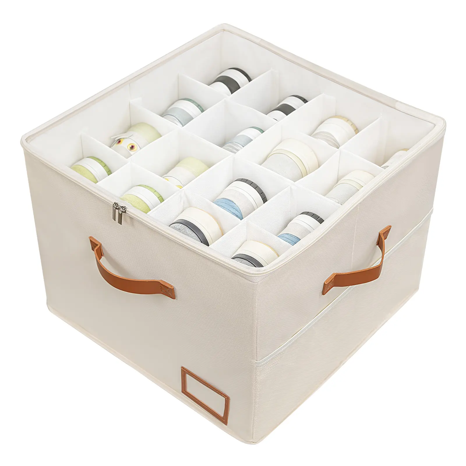 Shoe Organizer for Closet, Fabric Shoe Storage Boxes with Clear Cover, Adjustable Dividers for Storage, Foldable Space-saving Storage Container Bins, Fits 8-16 Pairs Back to school season mothersdaygift,dorm essentials,home decor