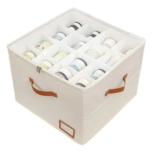 Shoe Organizer for Closet, Fabric Shoe Storage Boxes with Clear Cover, Adjustable Dividers for Storage, Foldable Space-saving Storage Container Bins, Fits 8-16 Pairs Back to school season