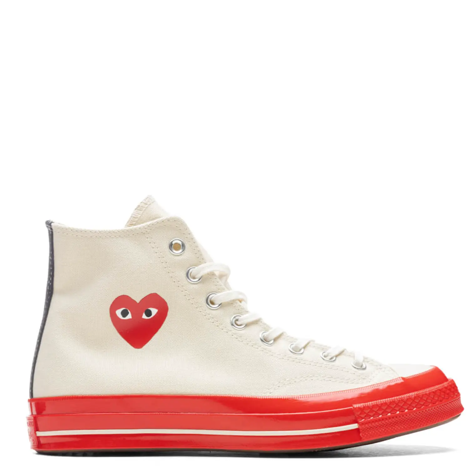 Converse Chuck Taylor All Star 70 Hi Comme des Garcons PLAY Egret Red Midsole A01794C Mens Fashion Shoes New