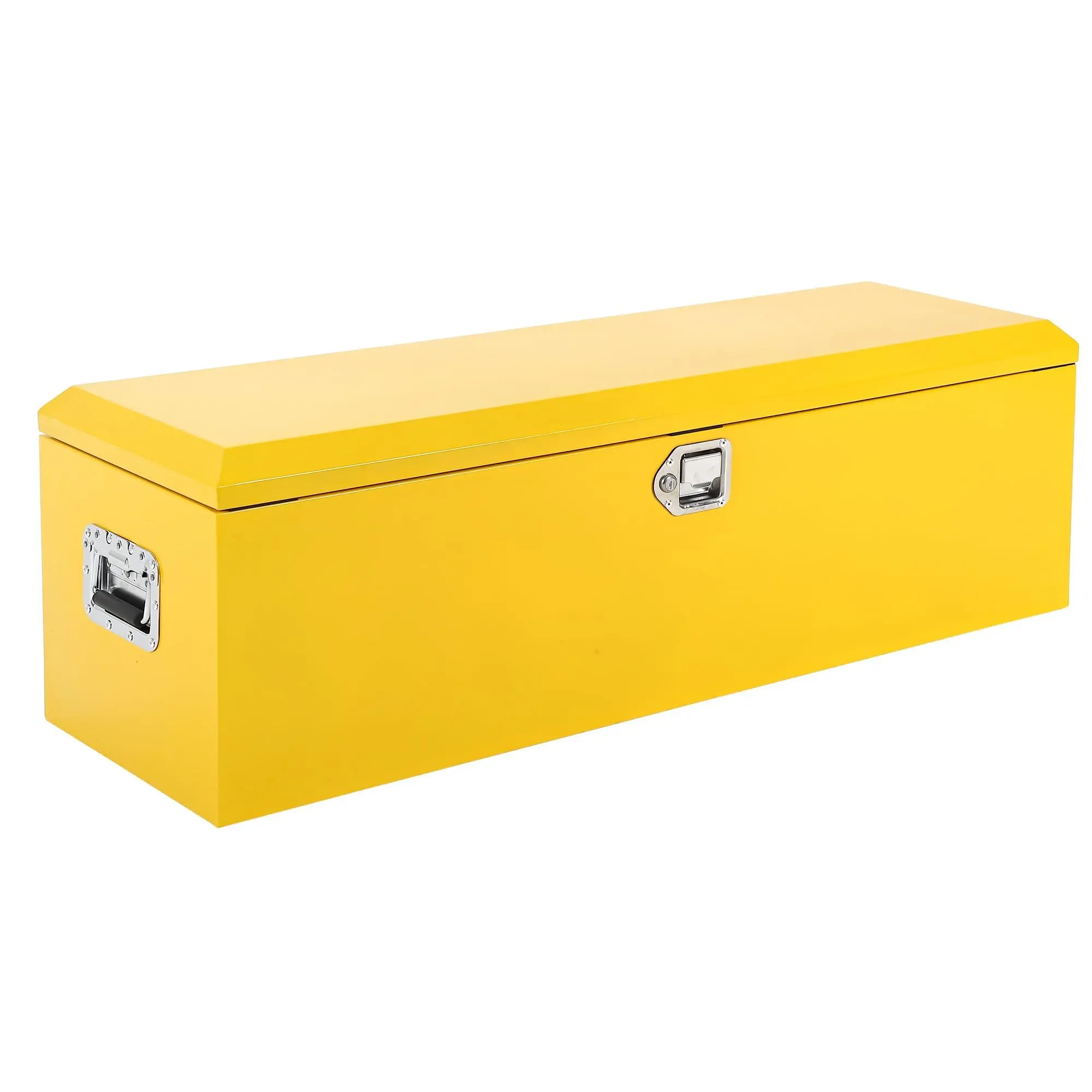 GAOMON 48x15in Large Cap Heavy-Duty Truck Bed Tool Box, Powder Coated High-Gauge Steel Storage Chest with Keyed Lock, Ergonomic Handles, Integrated Gas Struts, Watertight Weatherproof Seal, Reinforced Stainless Steel Locking System for Pickup Trucks
