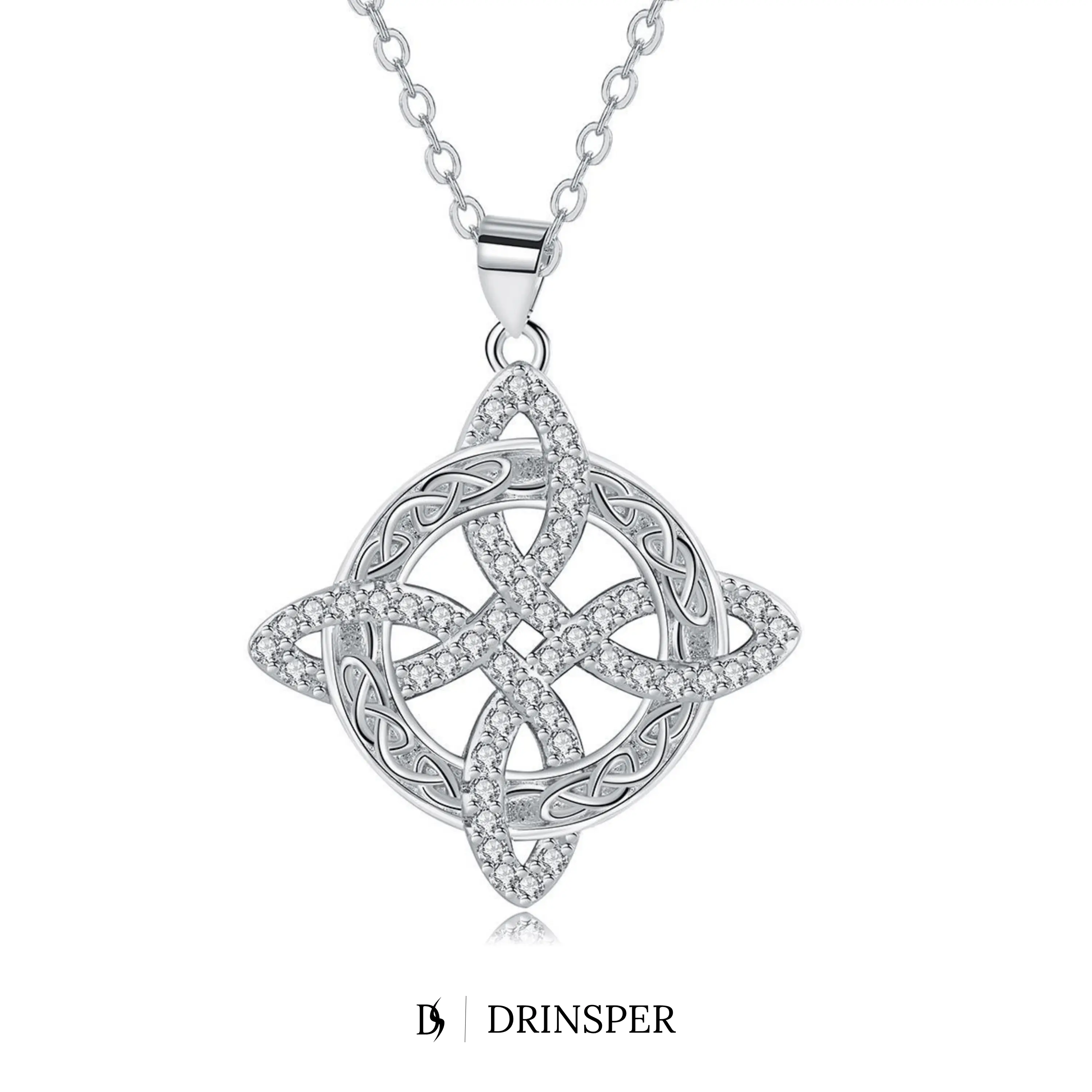DRINSPER Women's Witches Knot Bling Pendant in Copper - Celtic Hecate Amulet, Adjustable, Casual Accessories, Womens Gifts