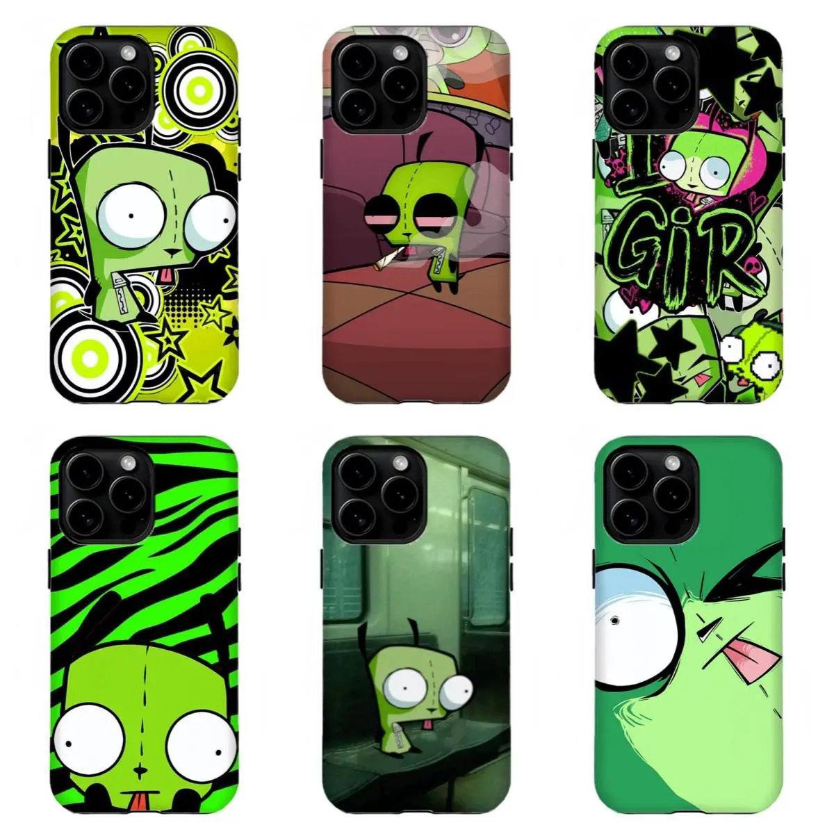 I-Invad3r Z-Zim GIR Phone Case|Y2K Aesthetic Protective Cover For iPhone 17 Pro Max 16 15 14 13 12 11 for Samsung S21 S22 S23 S24 S25 S26 Phone Case|Tough Phone Case|gift for him for her|Best Gift