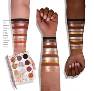 “I Am Luxurious” Neutral Duo Chrome, Iridescent, Glitter/Shimmer Eyeshadow Palette by Adriana Nichole Cosmetics Makeup Matte, wedding day