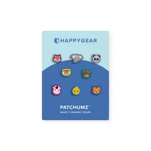 Zoo Crew Patchumz – Swappable hook-and-loop patches stick to our unique soft fabric. No ironing.