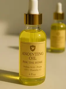 Faith-Based Anointing Oil for Prayer & Devotion Handcrafted 4 fl oz for Spiritual Reflection and Worship