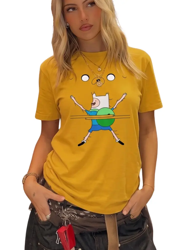 Vintage Adventure Time Graphic T-Shirt - Y2k Streetwear, Retro 90s Cartoon Vintage Urban Tee