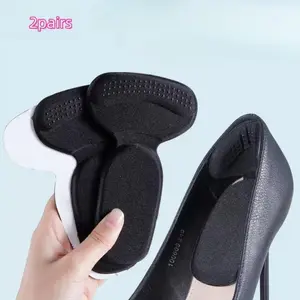 2 Pairs Anti-Wear Heel Stickers, Shoe Size Adjuster, Half-Size Insole, High Heel Pad, Footfall Prevention, Comfortable Shoe Liners