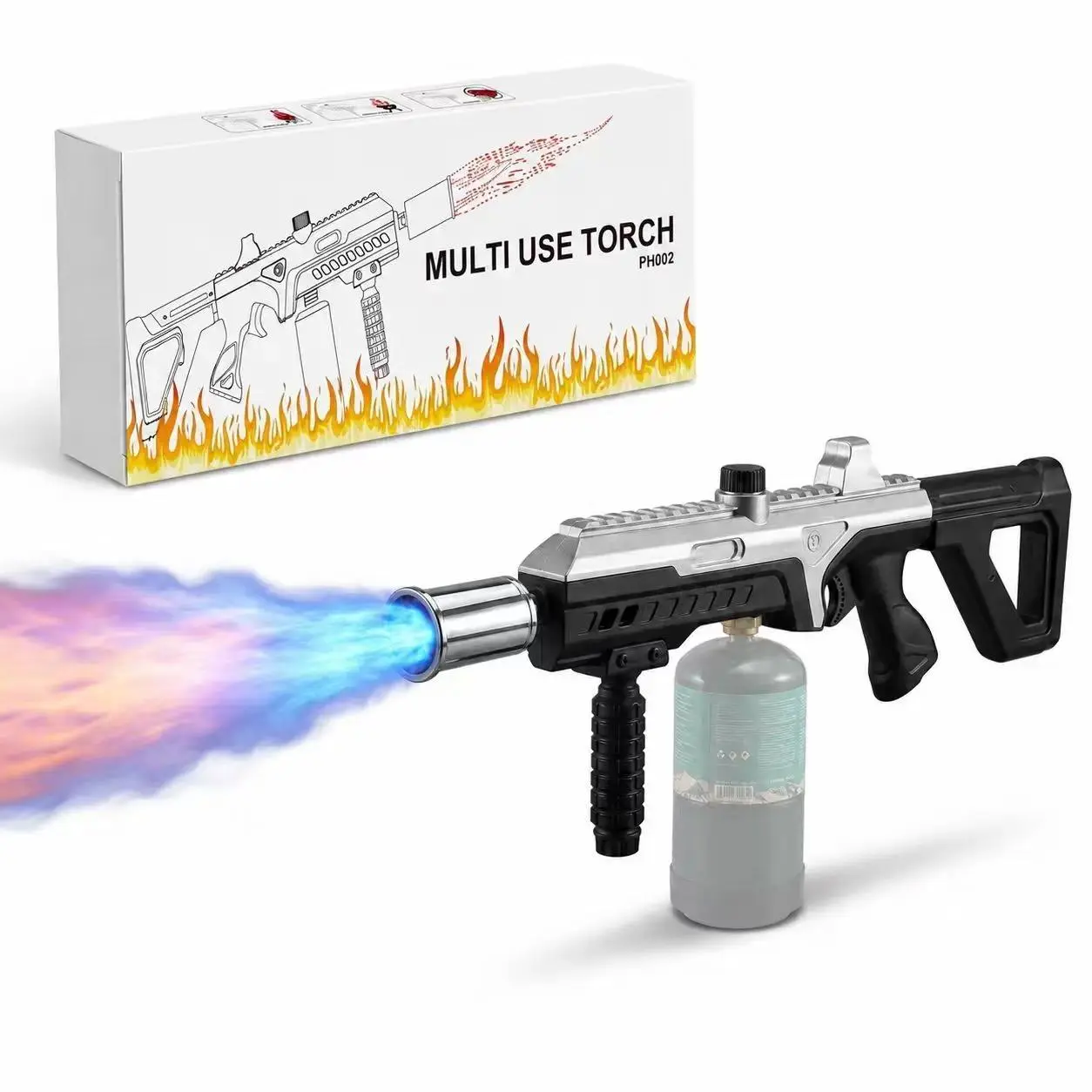 Powerful Propane Grill Torch, Blow Torch With Adjustable Flame, Flame Torch Thrower for BBQ, Campfire, Searing Steak, Cooking Tool Barbecue Bakeware summervibes