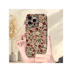 Flower 1pc Simple Graphic Print Black Lens Protection Phone Case Suitable For IPhone17/IPhone17 Air/IPhone17 Pro/IPhone17 Pro Max/16 Pro Max/15 Pro Max/14 Pro Max/13 Pro Max/12 Pro Max, White Fashionable Dustproof Anti-Pollution Protective Cover,