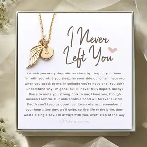 Angel Wings Necklace Gift from Heaven Memorial gift from angel passed dad passed mom Keepsake Letter from Heaven Sympathy Condolence