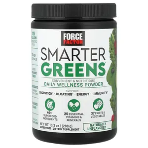 Force Factor Smarter Greens®, Daily Wellness Powder, Naturally Unflavored, 10.2 oz (288 g)