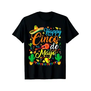 Happy Cinco de Mayo Fiesta Mexican Party 5 De Mayo Men Women T-Shirt for Men Women Couple Trendy Cotton Tops Short Sleeve, Street Style Short Sleeve Tee, Comfort Tee, Casual Summer Tee, Must-have Fashionable Tee