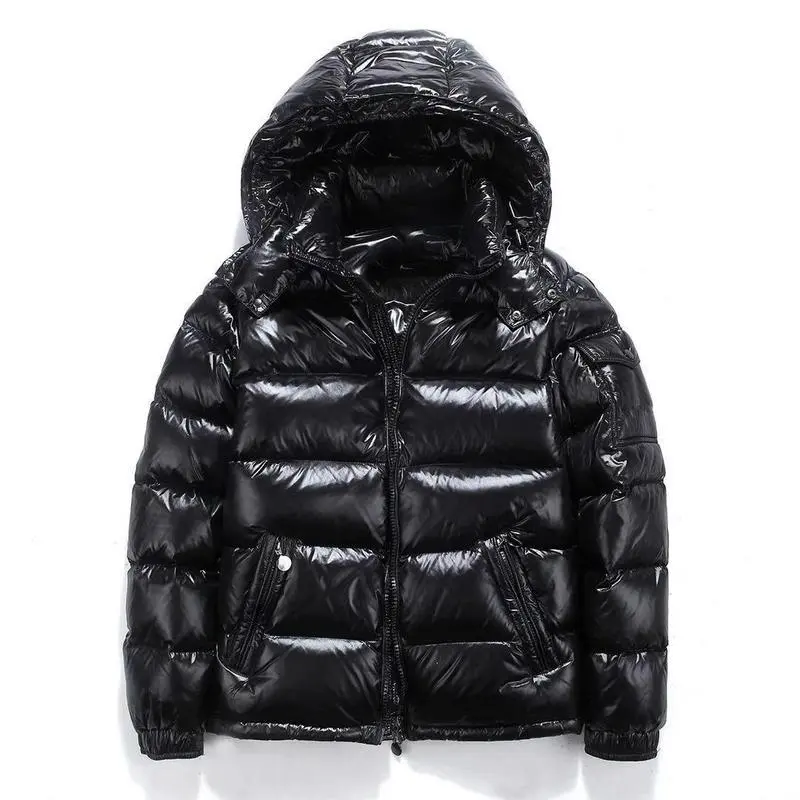 2025New Glossy Down Jackets Men Jackets Short Winter Hooded Women Thickened Warm-Keeping Cold-Proof Long Sleeve Lightweight Puffer Coat Coat With Pockets