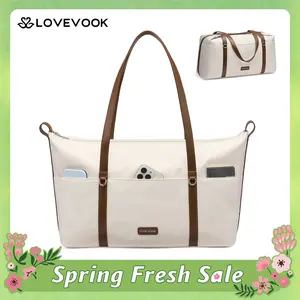 LOVEVOOK Work Tote Bag for Women, Convertible Gym & Travel Weekender Bag with Large Cup Holder, Carry On Teacher Tote,SpringStatements