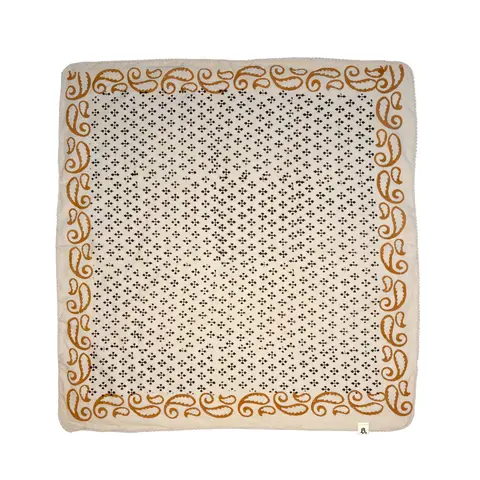 Bight Clay Bandana – Small-Batch, Hand Block-Printed Organic Cotton Paisley Head Scarf