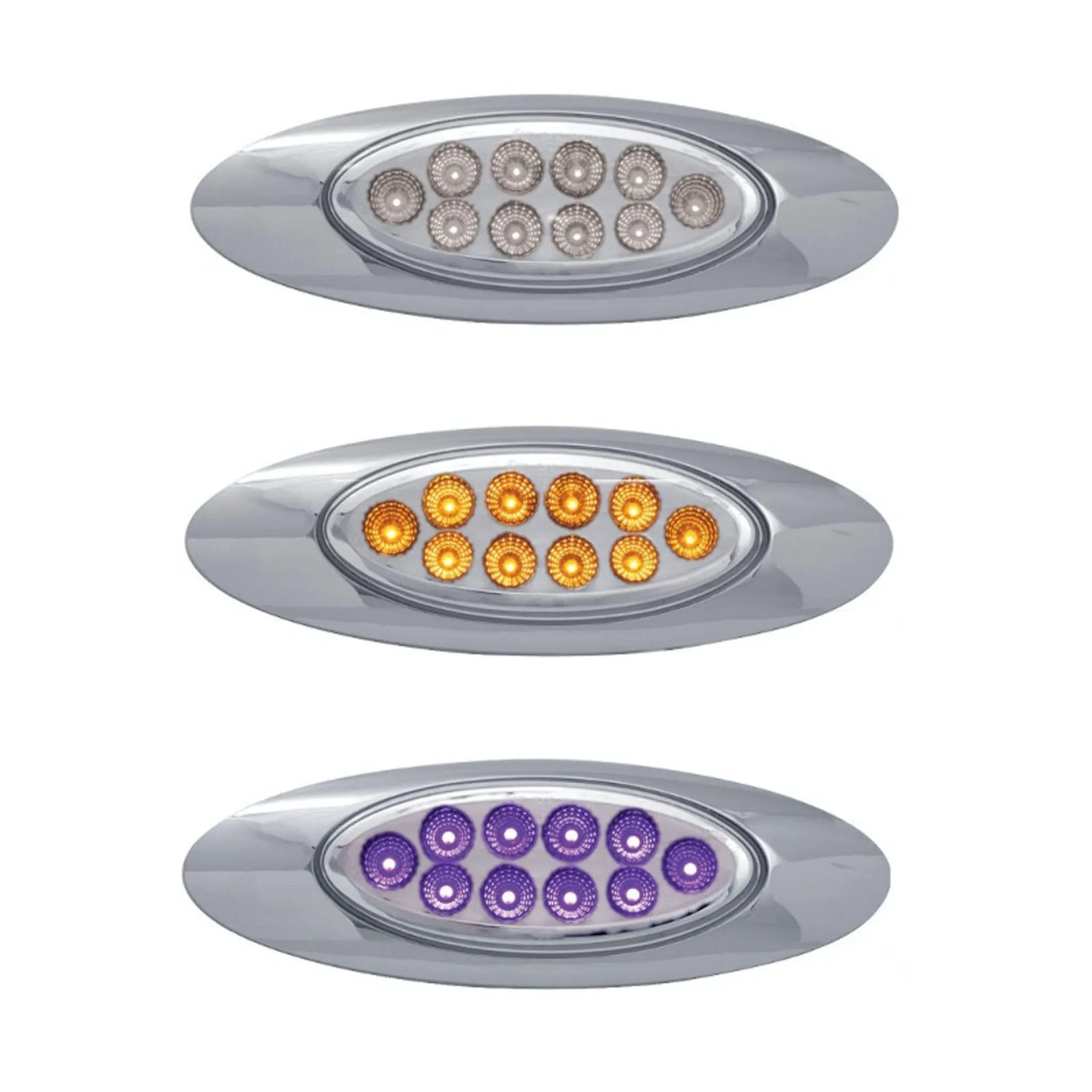 Trux Accessories Generation 4 Dual Revolution LED Light - 10 High-Intensity Diodes, 12 V DC, Auxiliary Color, DOT Compliant Marker, LED Backlights