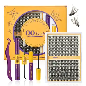 OQ Lash 30D+40D Curl DIY Eyelash Extension Kit Waterproof and Long lasting Makeup For Girl Bond and Seal Eyelash Glue and Lash Remover Beginner Friendly Individual Lashes