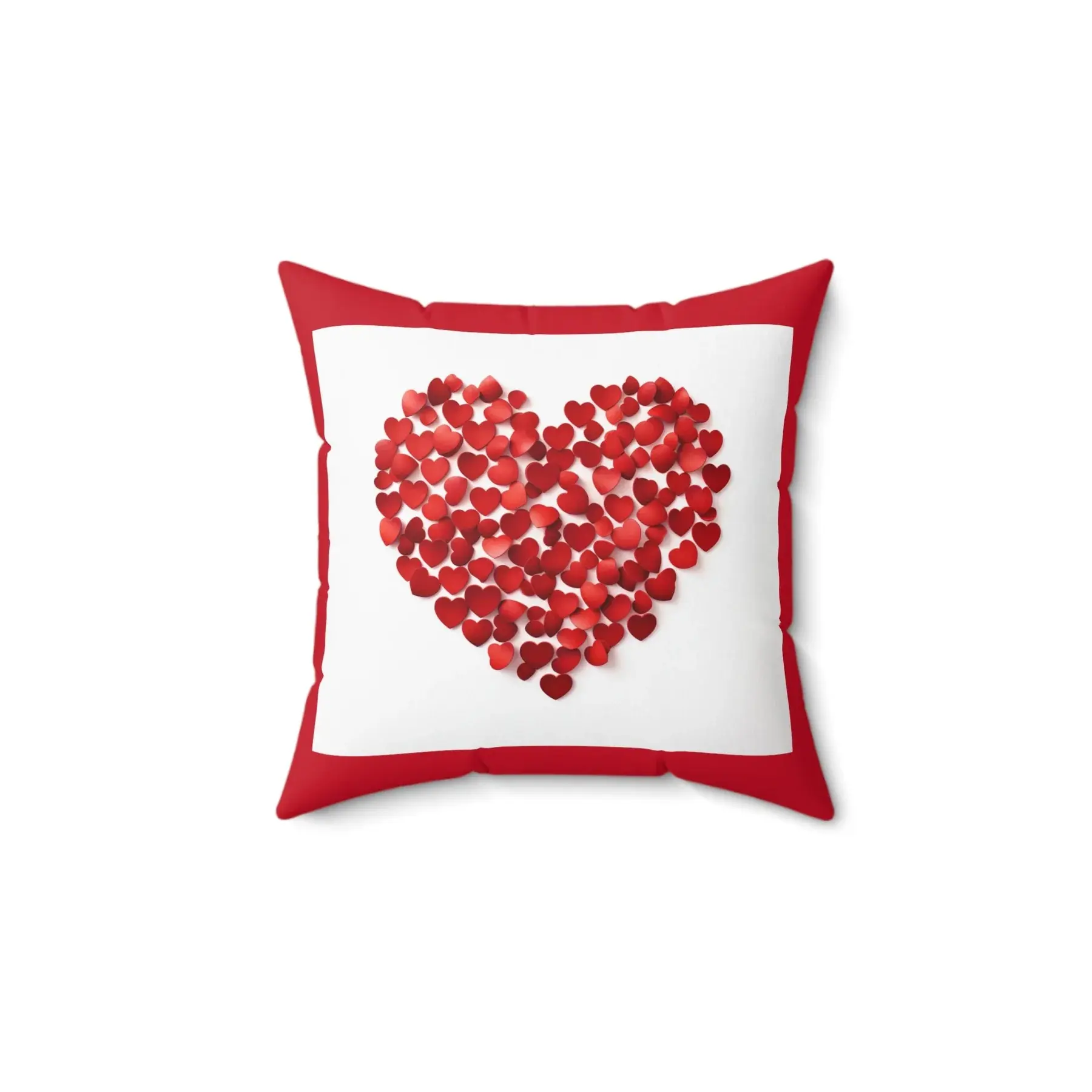 Love Embrace Heart-Shaped Red Mini Hearts Pillow - Luxurious Comfort & Trendy Home Decor_ Valentine's Day Gidt