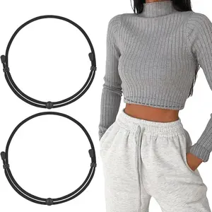 Women's 2-Pack Invisible Adjustable Stretch Waist Band - Stretchy Waist Belt with Hook Snap Button for Tucking Shirts, Style-Enhancing Outfit Accessory