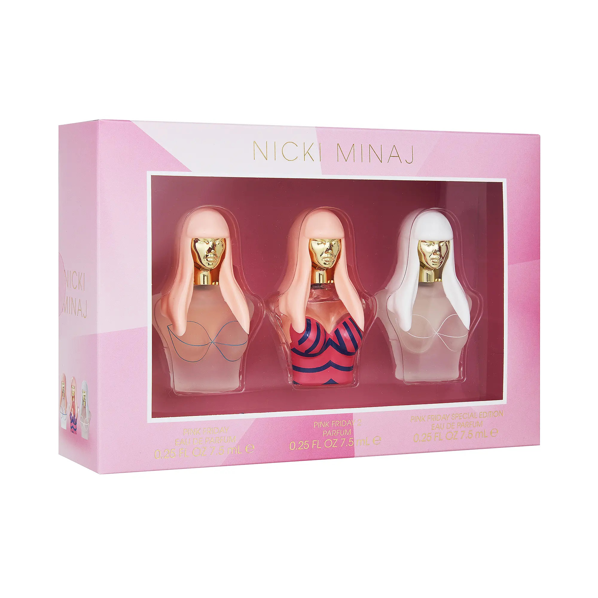 Nicki Minaj | Pink Friday Deluxe Mini Coffret Set | Floral Musk & Woody Gourmand Fragrance Collection | 3 x 0.25 Oz